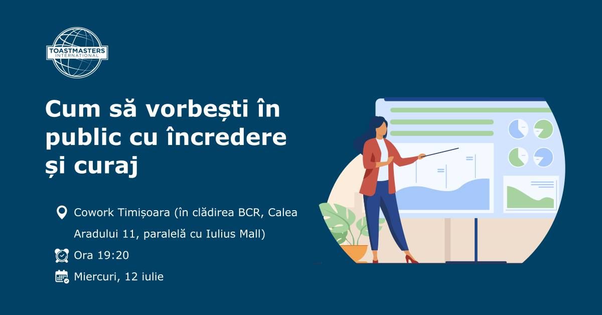 Întâlnire Gratuită de Vorbit în Public - Timișoara Toastmasters 
